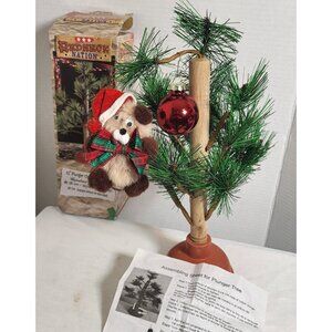 Redneck Nation 15" Plunger Holiday Christmas Tree Novelty Gift w/ Lazy Eye Bear